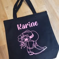 Sac personnalisé avec un prénom et une illustration